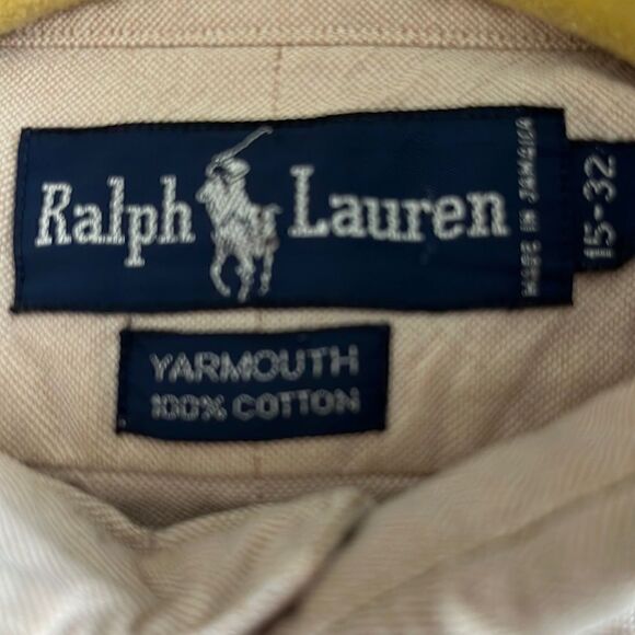Ralph Lauren Yarmouth Collection VTG Button Down Shirt Tan /Brown… - Picture 5 of 9